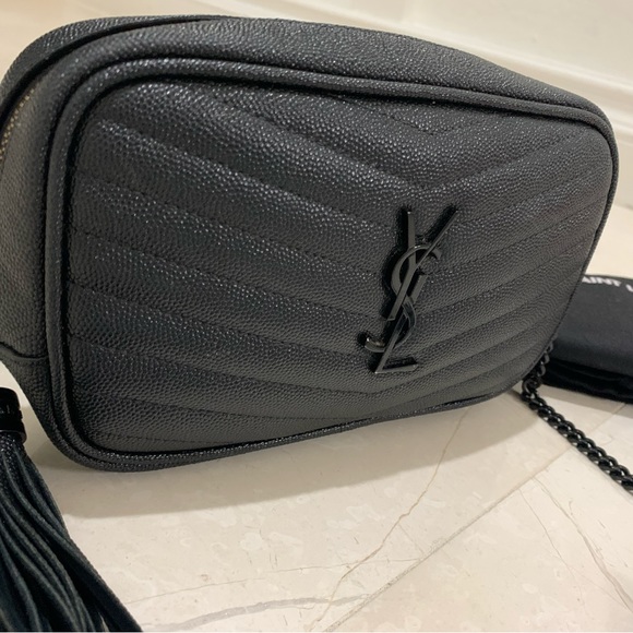 Saint Laurent Mini Lou Pebbled Leather Camera Bag - Picture 4 of 15